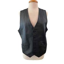 Women's Wilsons Leather Vest Medium Biker Motorcycle The Leather Experts