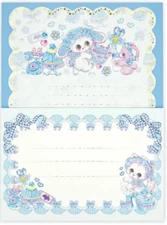 Clothes Pin Cat Bear Angel Blue Letter set Japan Fumika Amenomori