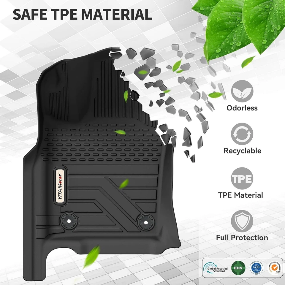 3D Floor Mats Set for 2016-2021 Dodge Durango Jeep Grand Cherokee TPE Liners Foto 2 de 4