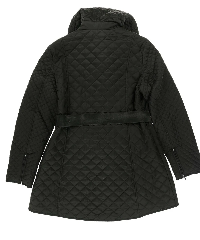 Abrigo acolchado negro para mujer LAUNDRY BY SHELLI SEAGEL 132665 talla X-grande Foto 4 de 4