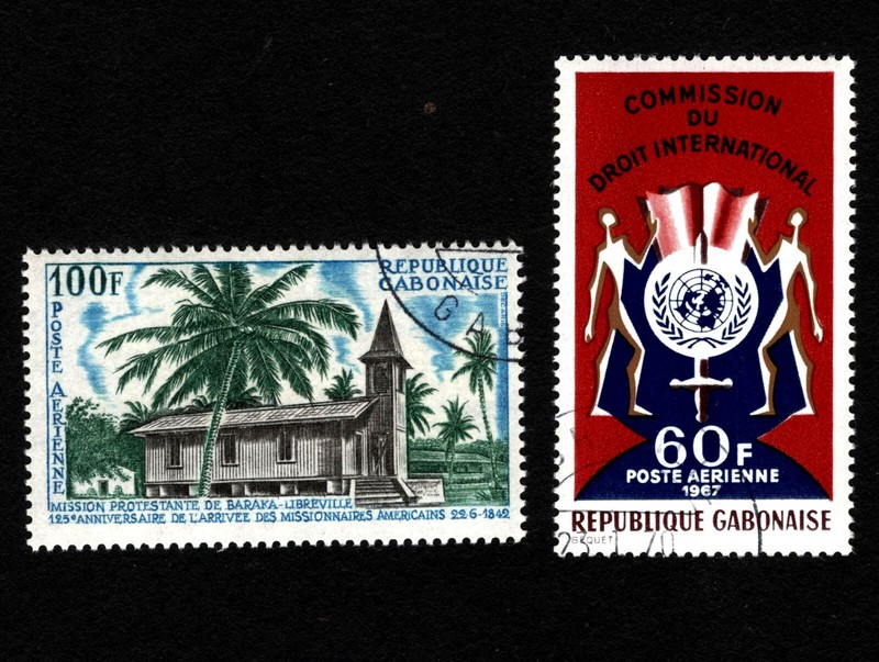 OPC 1967 Gabon Airmails Sc#C59 C60 CTO MNH 46253