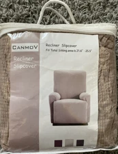 Canmov Recliner Slipcover Fit Total Sitting Are 21.6-25.5” Brand New Brown/Tan