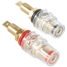 BPFI-G Fully Insulated Binding Post Banana Jack Pair Gold