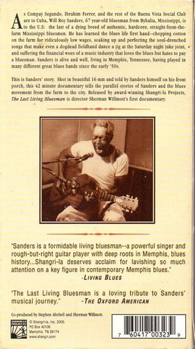 Will Roy Sanders VHS VIDEO Last Living Bluesman Memphis Fieldstones - Bild 2 von 2