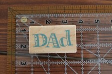 Inkadinkado DAD Name Father Title Wood Rubber Stamp O