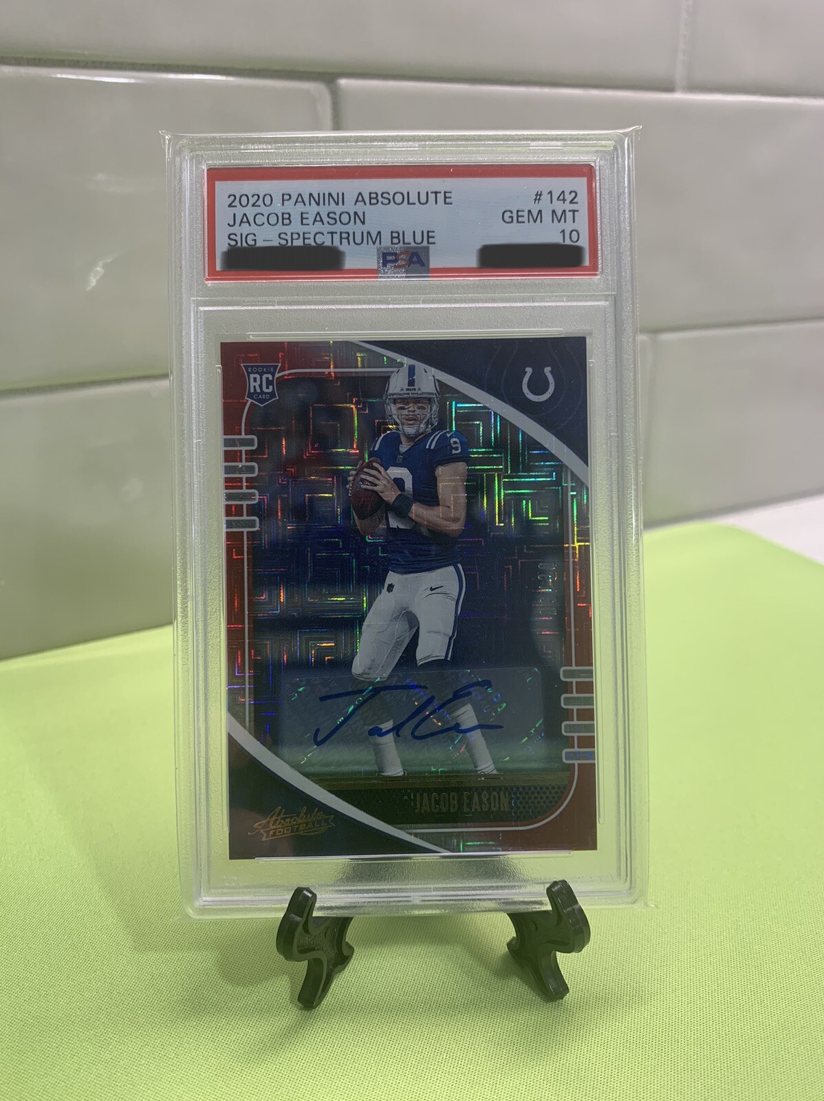 Jacob Eason Panini Absolute #142 Signature