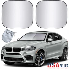 Windshield Sun Shade Foldable 2x Car Sunshades Reflect UV Sun & Heat Protect Car