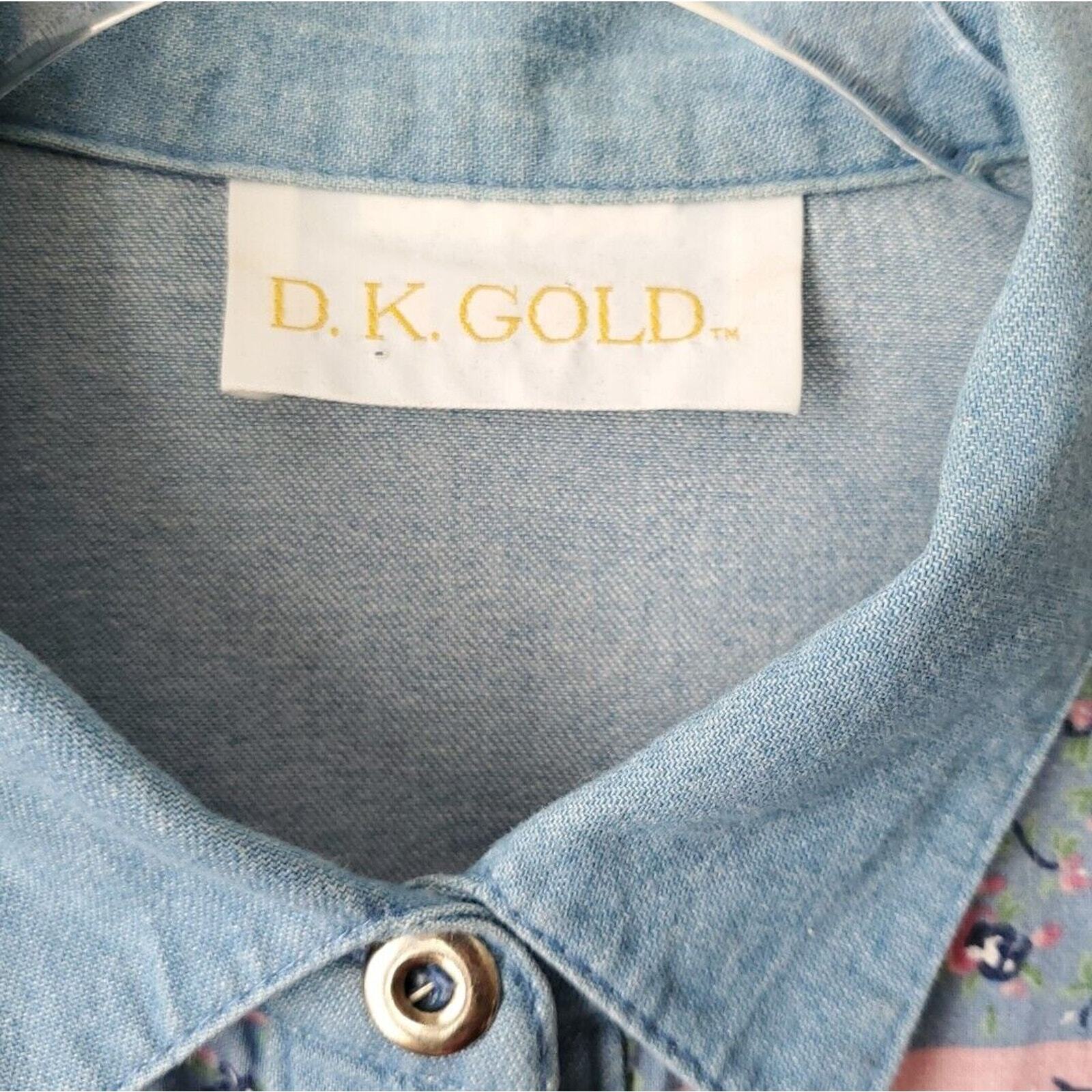 VTG 70s D K Gold Patchwork Denim Jacket Women Sz … - image 3