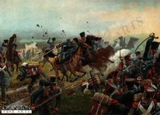 Battle of Leipzig military art post card Brandenburgischen Husaren Reg R Knotel 