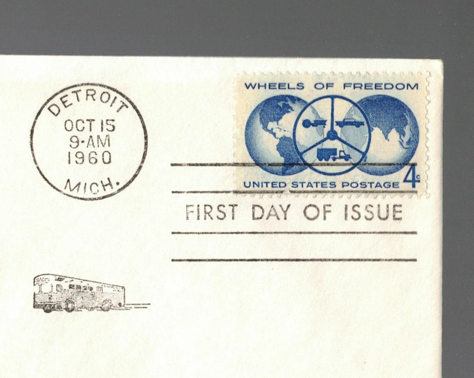 USA FDC AUTOMOTIVE INDUSTRY 4 CENT FIRST DAY ISSUE 1960 DETROIT OCT 15th - Image 4 of 4