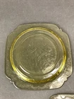 vintage Federal Patrician Pattern Amber Yellow Depression Glass Plate 7.5" wide