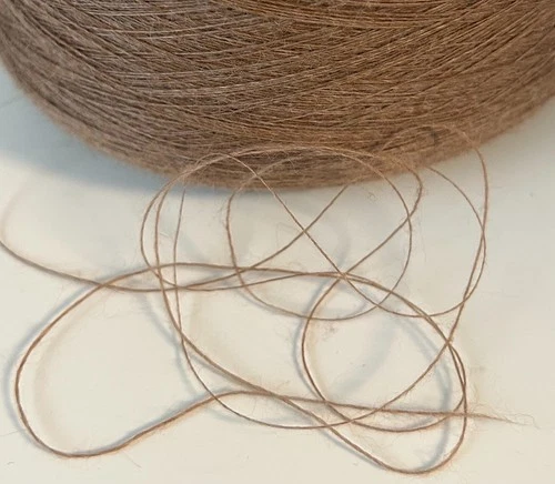Spool Cone SOFT 2/20 LACE Peru BABY Alpaca Yarn 2lb 2oz 980g 7001 Soft Brown A image 4