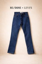 RE/DONE x Levi  s High Rise Skinny Boot Jeans 32 Indigo Reconstructed Vintage USA