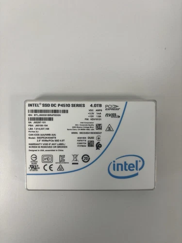 Intel P4510 4TB 2.5 Zoll Interne Solid State Drive SSDPE2KX040T8