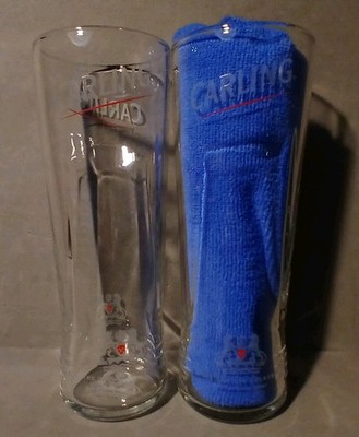 Carling Halbes Pint Glas 2er Set 10oz CE gestempelt