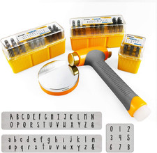 Metal Stamps for Jewelry Making, Art Font Uppercase Letter Punch Set and Art Fon