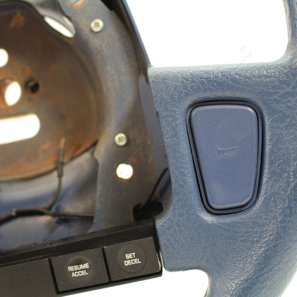 Volante de vinilo azul Dodge OEM con crucero para Dodge Dynasty 1988-1993 Foto 3 de 4