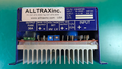 Alltrax DC/DC converter 90-420VDC in, 12-15VDC out 350W max
