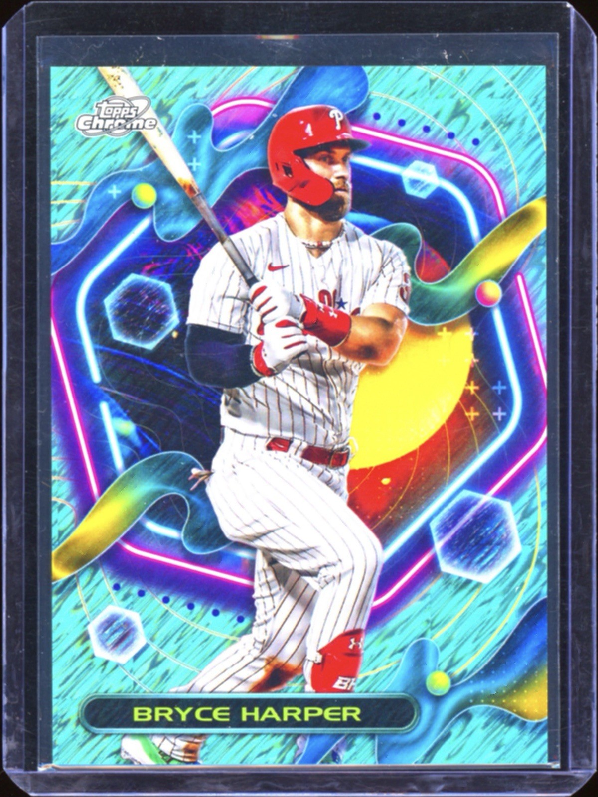 Bryce Harper 2023 Topps Cosmic Chrome Aqua Equinox Refractor /199 #19 Phillies