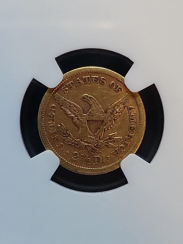 1868-S $2.50 Liberty Head Gold Quarter Eagle - NGC XF40 - SCARCE - Image 4 of 4