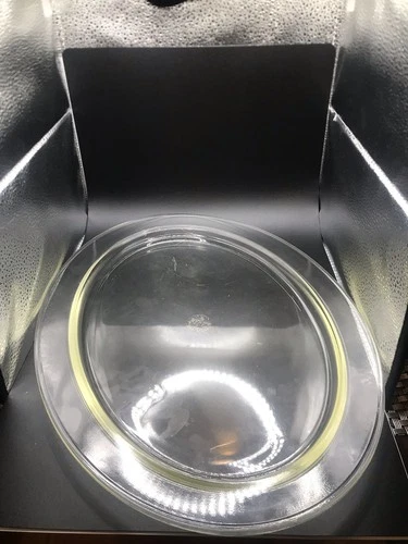 Vintage Pyrex Glass Plate Oval Yellow Tint Serving Platter