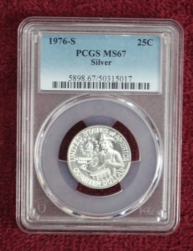 1776-1976 Silver Quarter Graded by PCGS MS67
