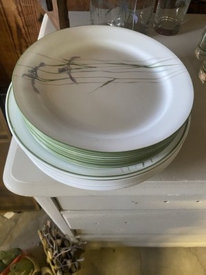 Corelle Shadow Iris 12-9''  Luncheon Dinner Plates   Round 12 Dinner plates Rd