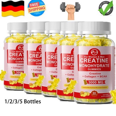 Kreatin Monohydrat - 60-300 Gummibärchen - 3000mg - Sport & Fitness Training