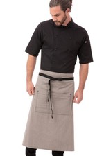 Chef Works Unisex Portland Bistro Apron, Black, One Size Size, Black