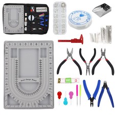 Bead Board for Jewelry Making Bead Tray Beading Supplies Flocked Design Neckl...