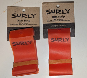 Surly 26" x 46mm rim strips, Orange, two rim strips included