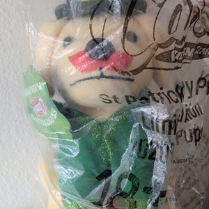 Raising Cane's St. Patrick's Plush Puppy Dog NEW In Bag