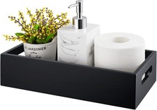 ALEL Bla Bathroom Basket - Wooden Toilet Tank Paper Basket with
