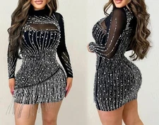 Rhinestone Fringe Dress