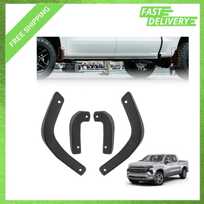 Mud Flaps Splash Guards Kit for Chevy Silverado 1500 2019 2026 No Drill Front