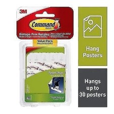 Command™ Poster Strips, Value Pack 60 strips, 17024-60ES 6 Pack 0.73 per strip