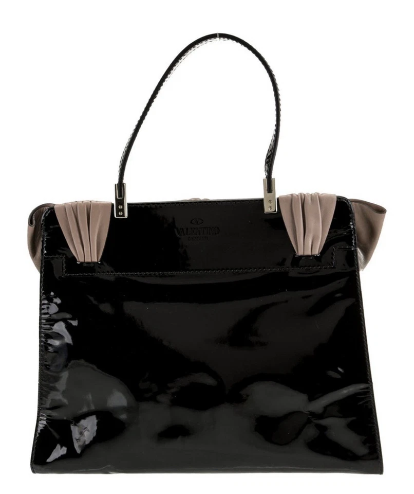 Bolso de mano Valentino con lazo de leopardo charol ¡¡Guau!! Vintage Foto 4 de 4