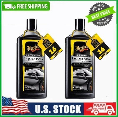 2 PACK Meguiar's Ultimate Liquid Wax Long-Lasting Synthetic Wax, 16 oz