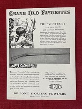 Vintage 1946 Print Ad DuPont Sporting Powders Kentucky Flintlock Advertisement