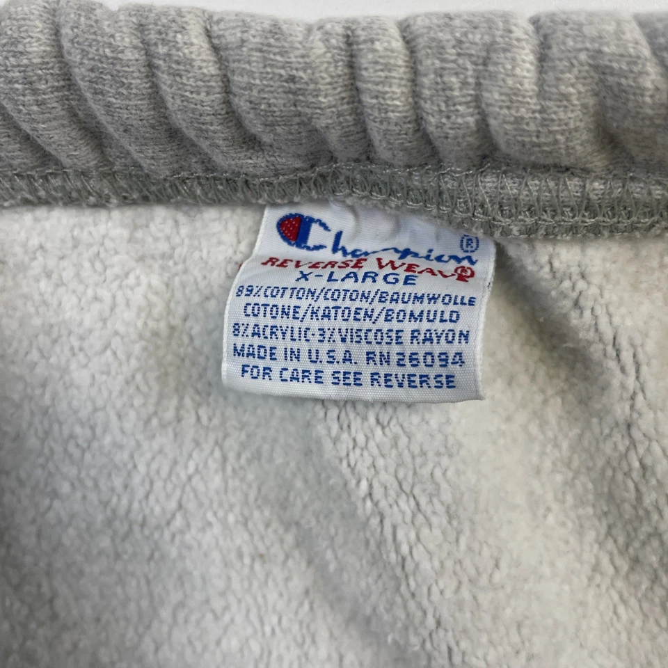 Pantalones deportivos vintage Champion tejido inverso talla XL gris años 90 Foto 3 de 4