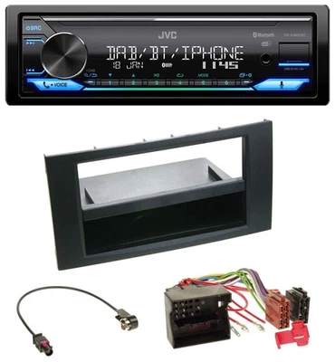 JVC Bluetooth DAB USB MP3 Autoradio für Ford Fusion Transit Kuga 05-12 schwarz - Bild 1 von 4