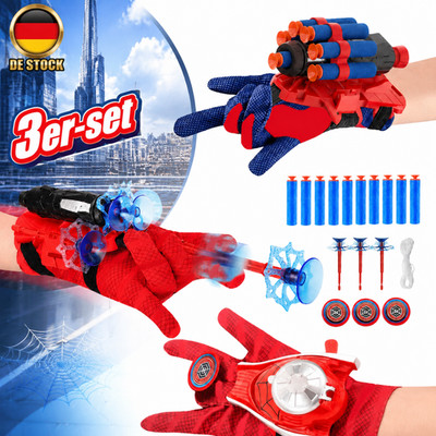 Kinder Launcher Handschuh Set Kids Darts Cosplay Spielzeug indoor outdoor Neu