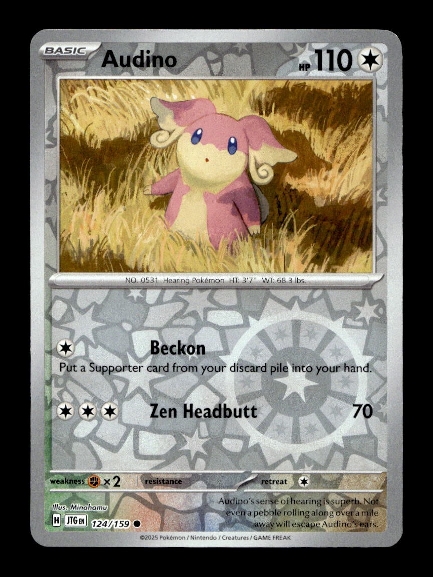 Audino 124/159 Common Journey Together Pokemon Reverse Holo Near Mint