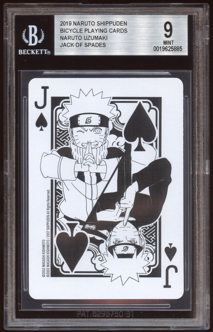 NARUTO ナルト トレーディングカード Pa.09 BGS 9 NARUTO UZUMAKI JACK OF SPADES 2019 NARUTO SHIPPUDEN BICYCLE