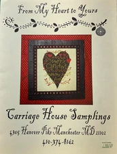 FROM MY HEART TO YOURS BY CARRIAGE HOUSE SAMPLINGS CROSS STITCH LEAFLET