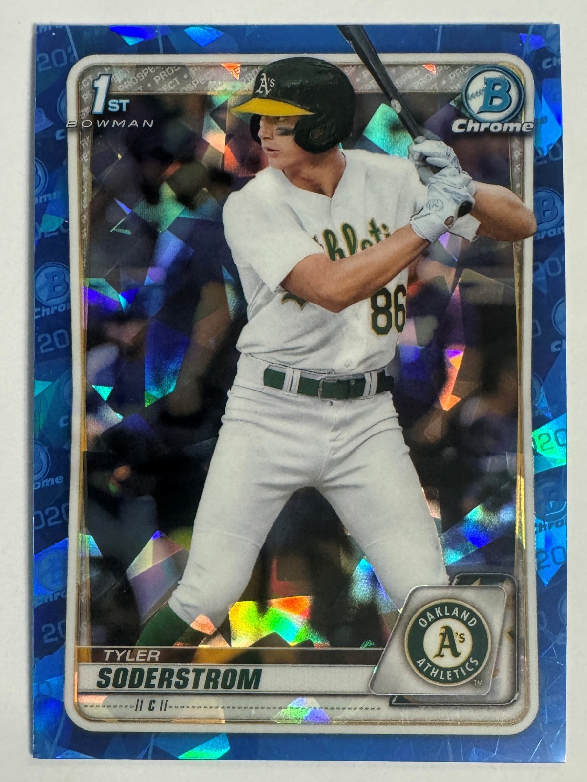 2020 1st Bowman Draft Chrome TYLER SODERSTROM Athletics Sapphire #BD-119