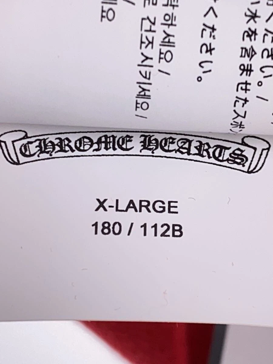 Felpa con cappuccio Chrome Hearts XL cotone rosso tinta unita usata