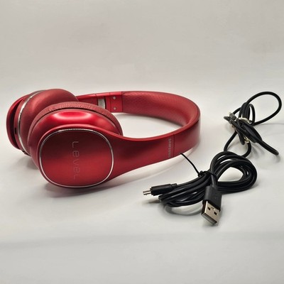 Samsung Level Over-Ear Wireless Bluetooth Headphones Red EO-PN900 with Cables