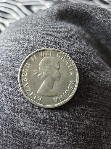 1958 Canada $1 One Dollar 80% Silver Coin 100th Anniversary British Columbia