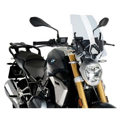 Puig Naked Generation Touring Windscreen - Clear, For OEM Mounts 3626W
